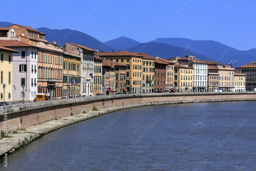 Pisa in the Tuscany region of central Italy