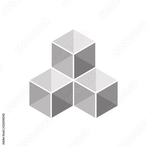 Monochrome vector 3d pattern