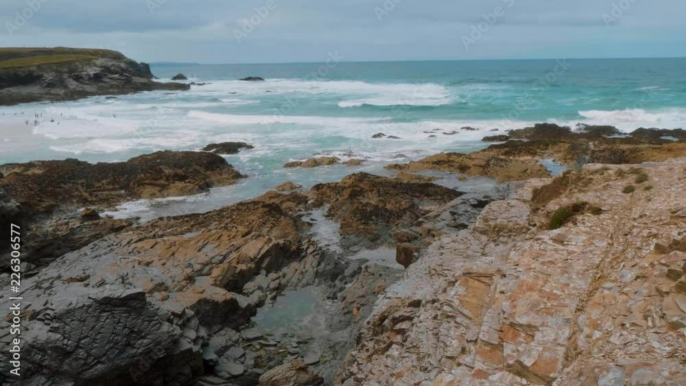 Bedruthan Steps - wonderful rocky coastline in Cornwall Bedruthan Steps - wonderful rocky coastline in Cornwall