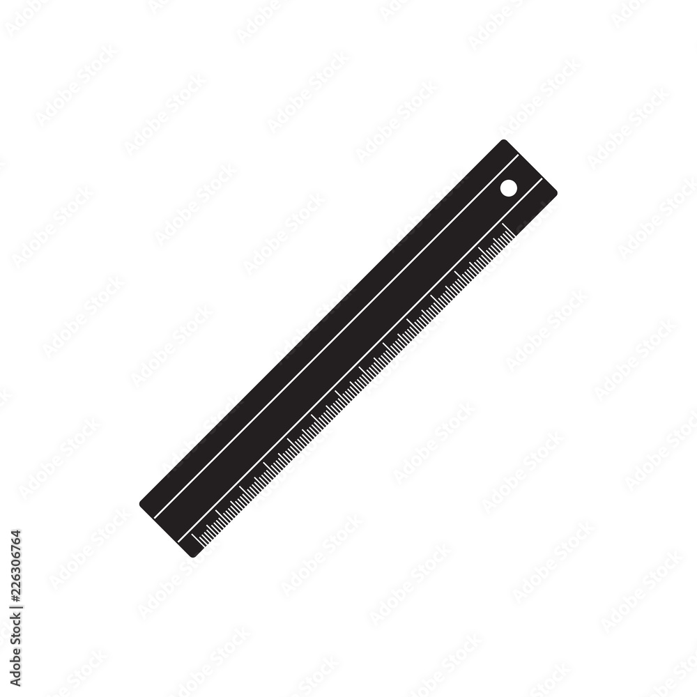 Monochrome vector ruler Monochrome vector ruler