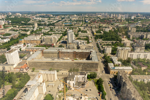 View of the city from a bird's eye view