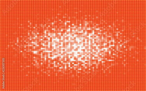 Modern abstract orange pattern. Color textile background. Orange squares grid backdrop vector background illustration. Pixel game background. Square grid pattern. Modern geometric background