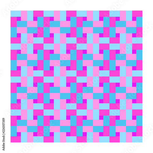 Arte colorato teture astratto concetto mosaico mattonella tessile stampa decorazione design vettoriale ornamento pixel rosa azzurro