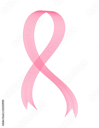 Breast cancer awareness ribbon background. Symbol of the fight against breast cancer.