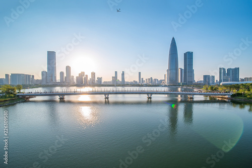 Fototapeta Naklejka Na Ścianę i Meble -  Shenzhen Bay Houhai CBD Skyline
