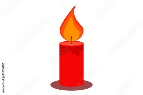 Vela roja de navidad. 
