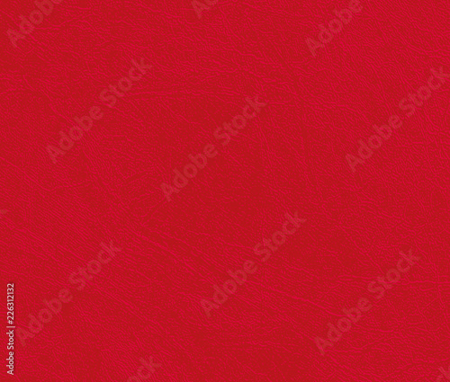 Vivid red, scarlet vector skin texture, natural or faux leather background, closeup.
