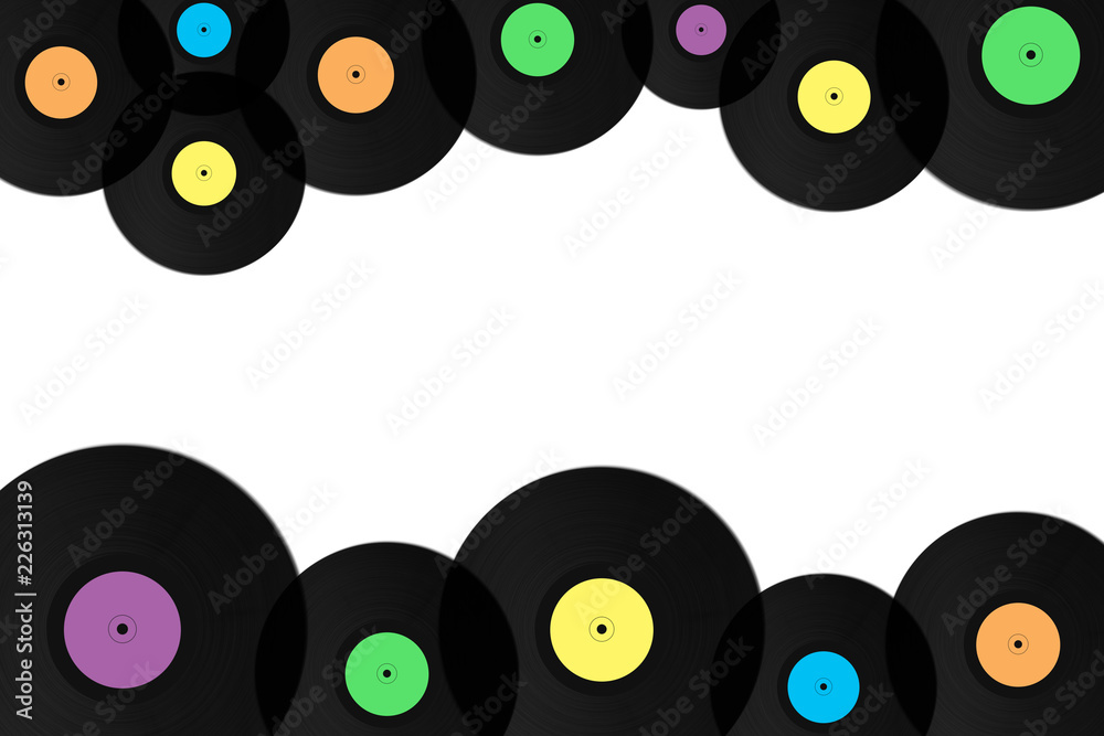 Gramophone vinyl records background