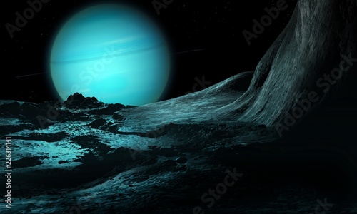 Uranus and Miranda, illustration