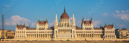 Panorama of Budapest parliament, Hungary