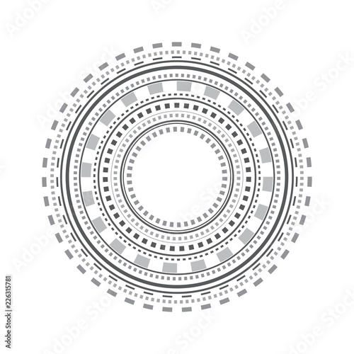 Technical drawing.Abstract circle . Technologies of the future.