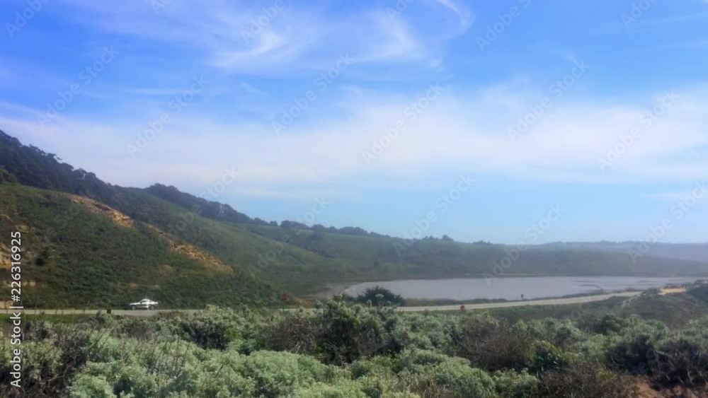 The Pacific Ocean from Highway One, at the Big Sur area, in California, United States. The Pacific Ocean from Highway One, at the Big Sur area, in California, United States.
