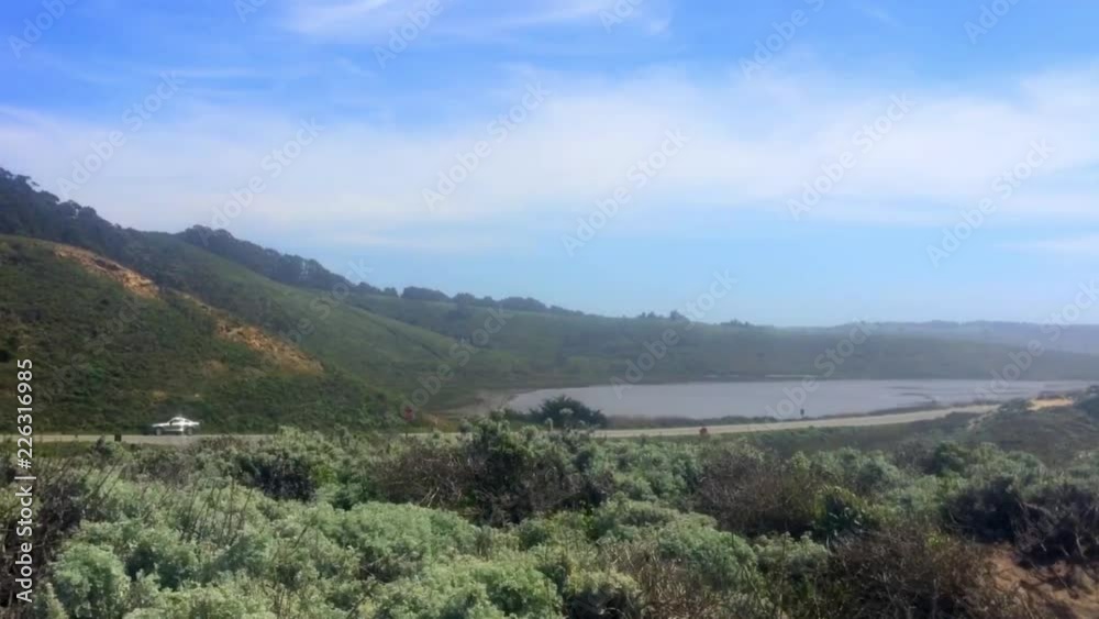 The Pacific Ocean from Highway One, at the Big Sur area, in California, United States. The Pacific Ocean from Highway One, at the Big Sur area, in California, United States.