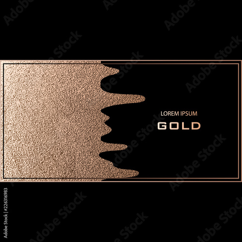 Modern and stylish minimal design. Copper glossy background. Metallic texture. Bronze metal. Rose quartz pattern. Luxury sparkling background for holiday designs birthday, wedding, invitation card