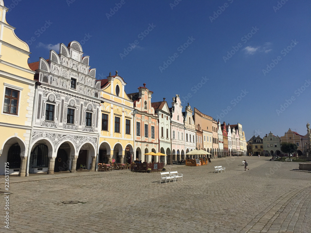 Huge city square inside czech heaven