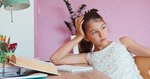 Student girl talking and laughing