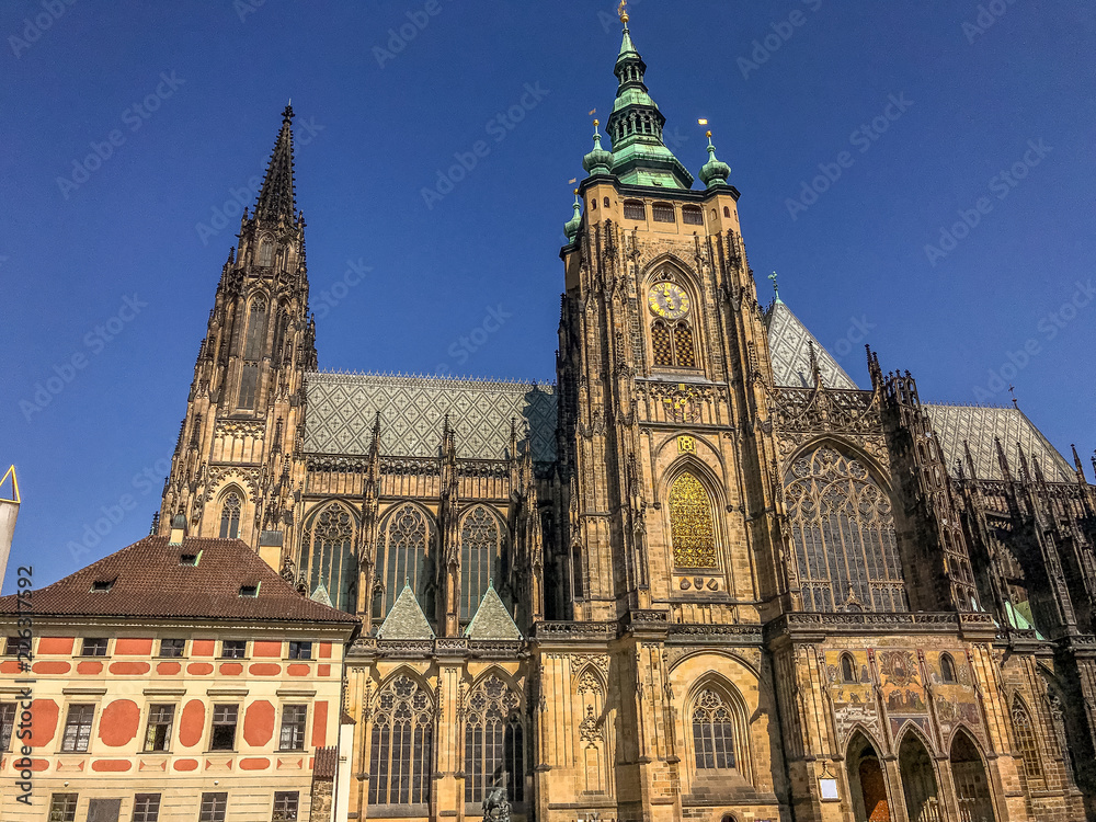Fototapeta premium Prague castle captured during sunny day
