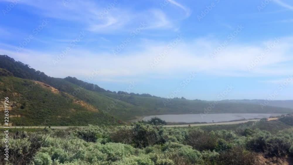 The Pacific Ocean from Highway One, at the Big Sur area, in California, United States. The Pacific Ocean from Highway One, at the Big Sur area, in California, United States.
