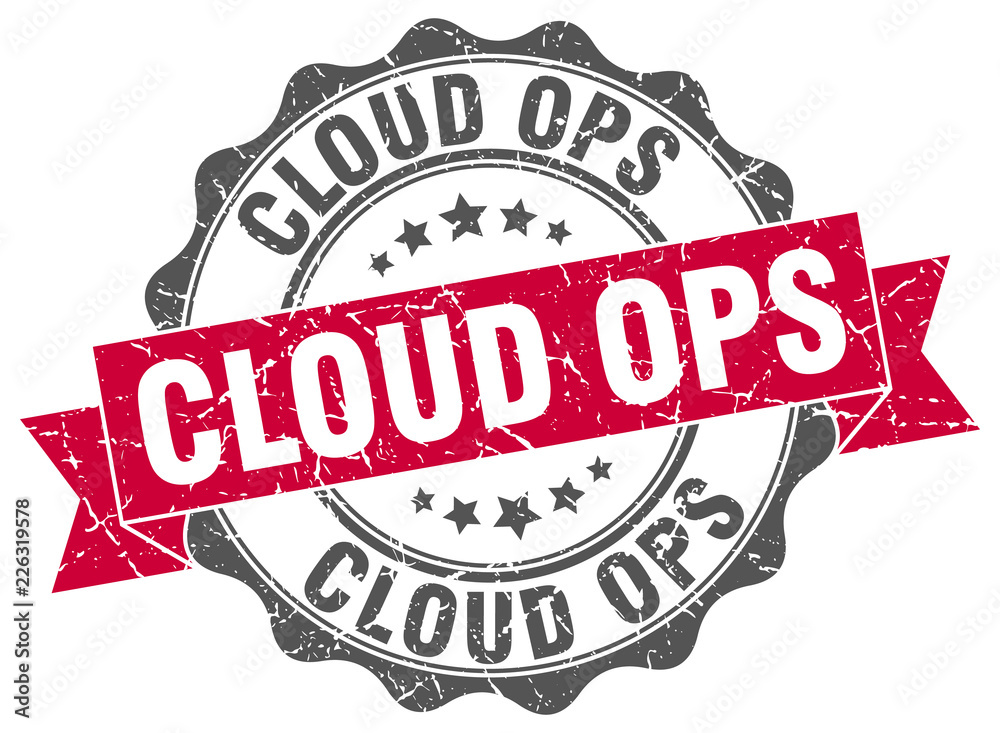 Fototapeta premium cloud ops stamp. sign. seal