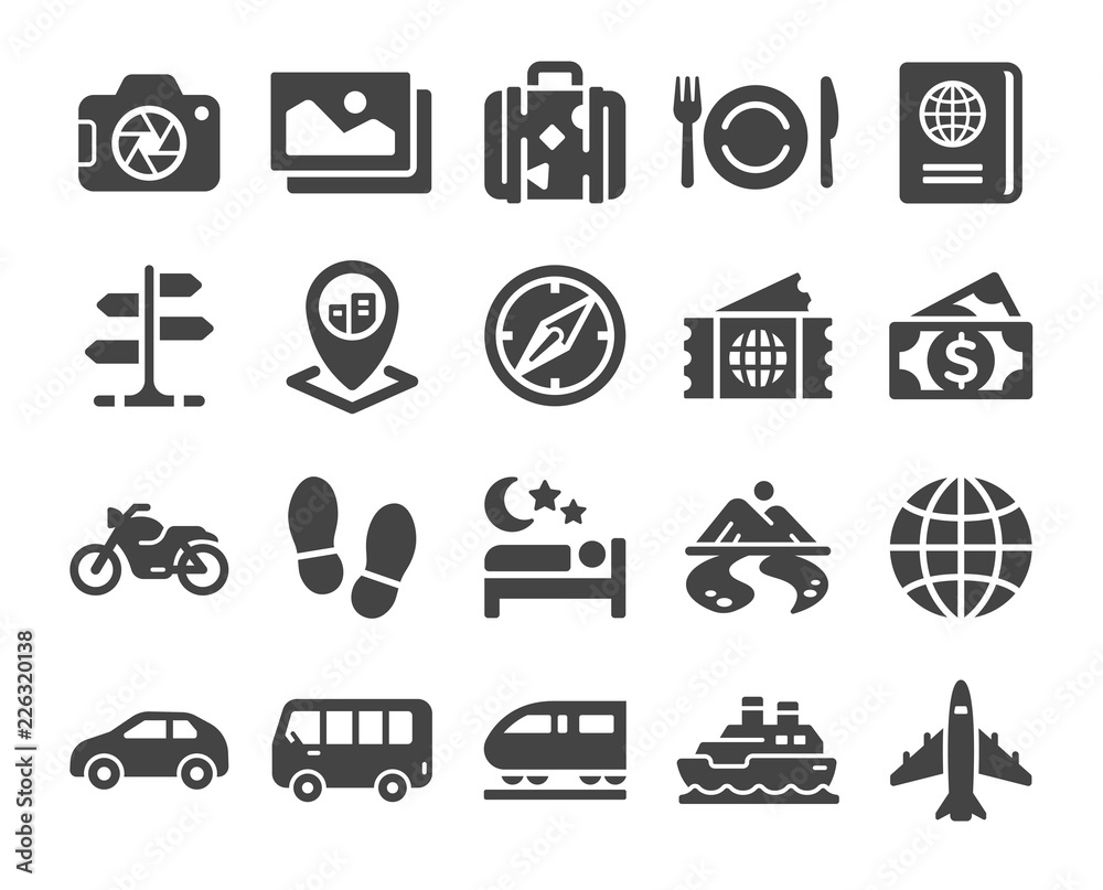travel icon set travel icon set