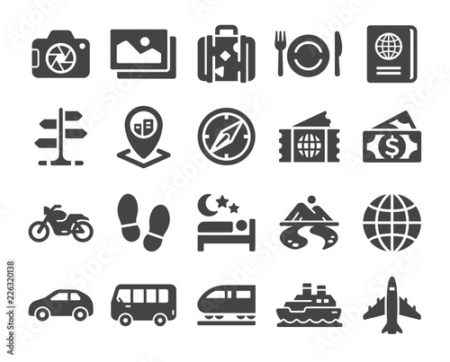 travel icon set
