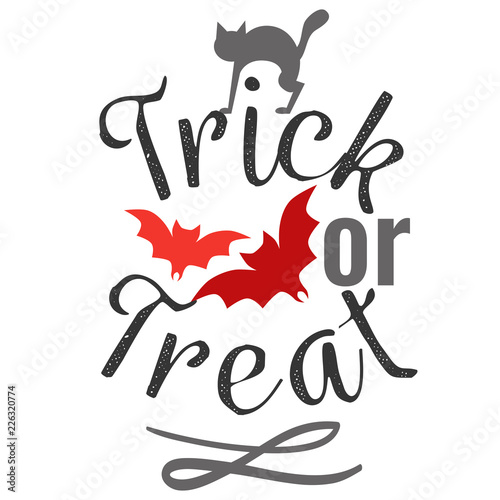Trick or Treat Happy Halloween logo sign