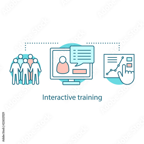 Interactive training concept icon © bsd studio
