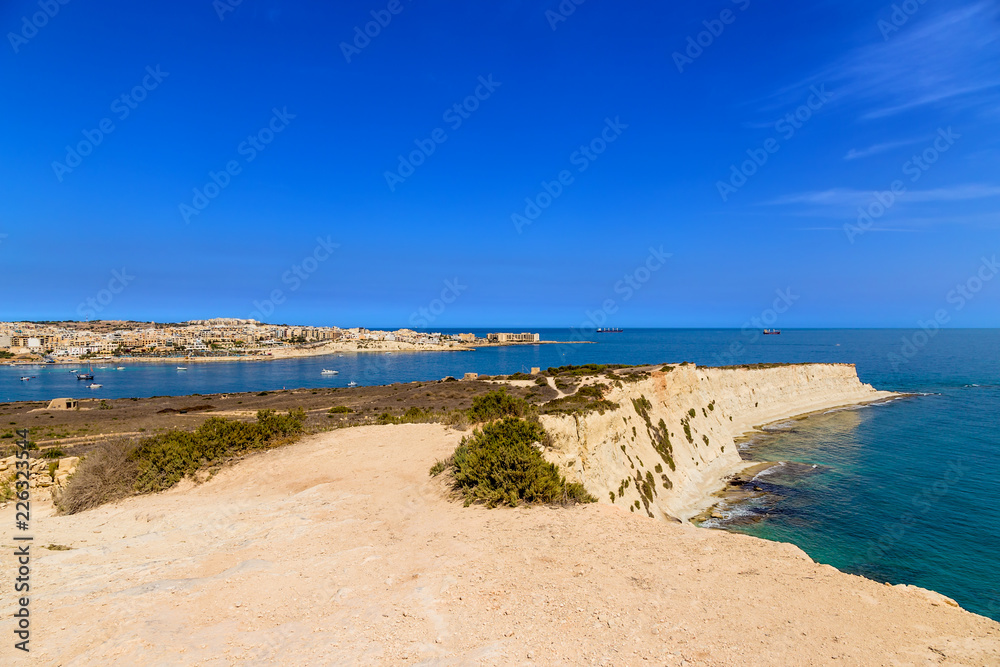 Malta. The picturesque coast in the southeast