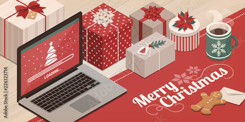 Loading Christmas on the laptop