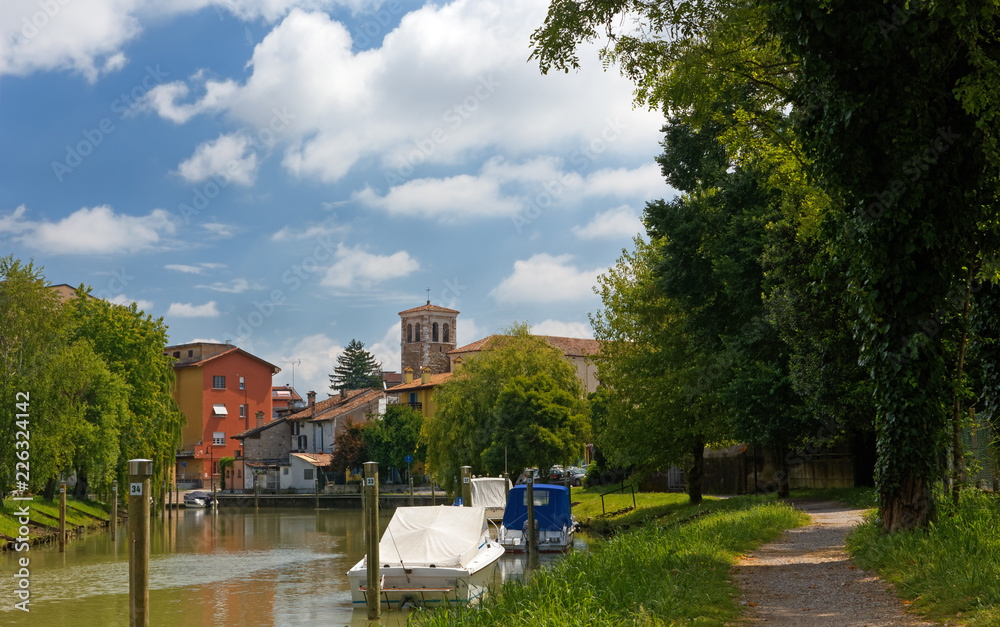 Fototapeta premium Ausa river in Cervignano del Friuli, Italy