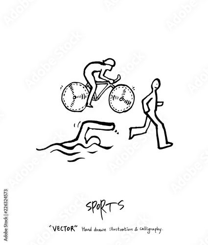 스포츠 포스터 / 손으로 그린 스포츠 그림