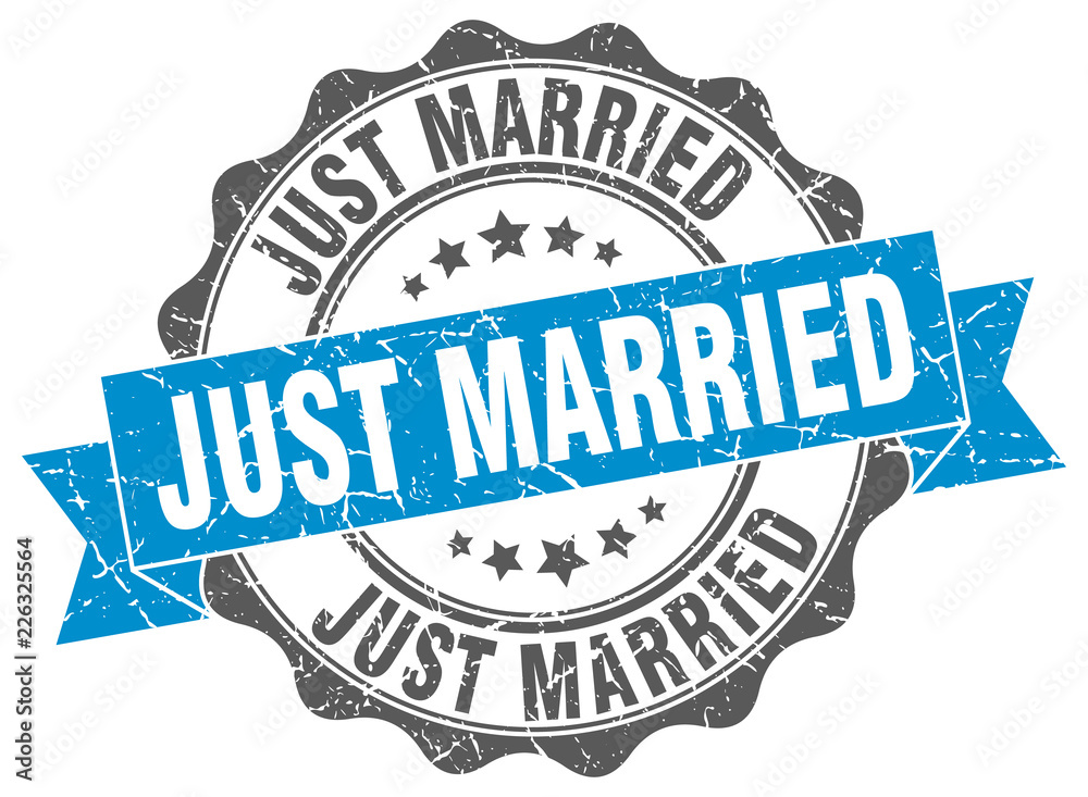 Fototapeta premium just married stamp. sign. seal