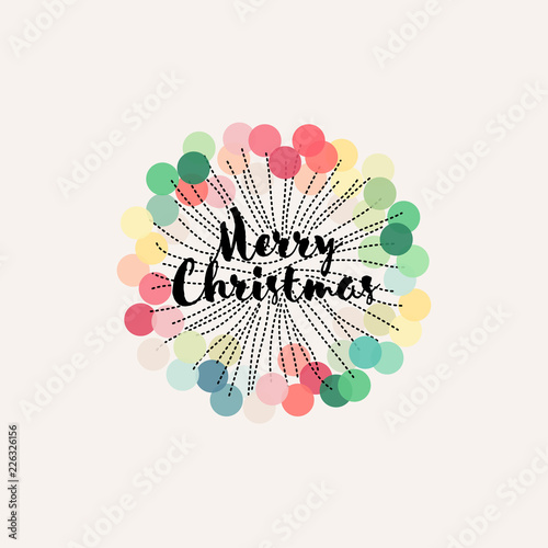 Christmas card with elegant branches of snowy berries isolated on white background