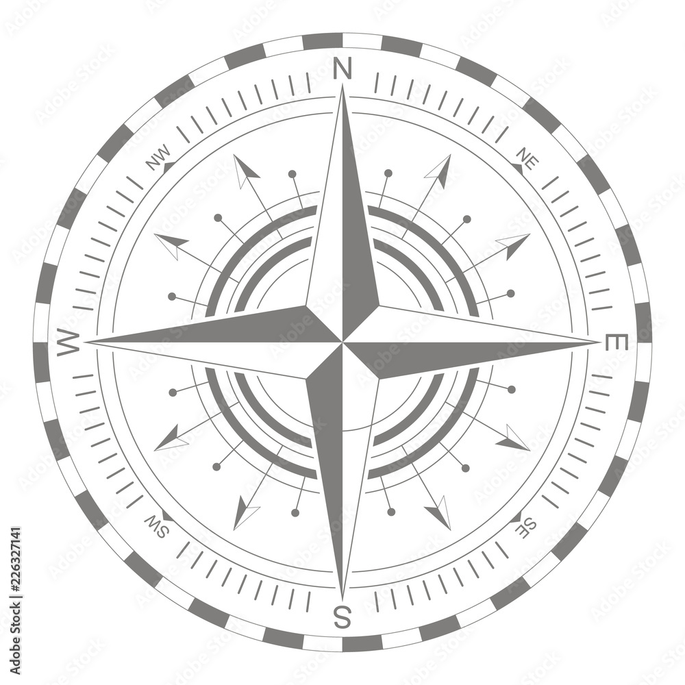 vector icon with compass rose for your design vector icon with compass rose for your design