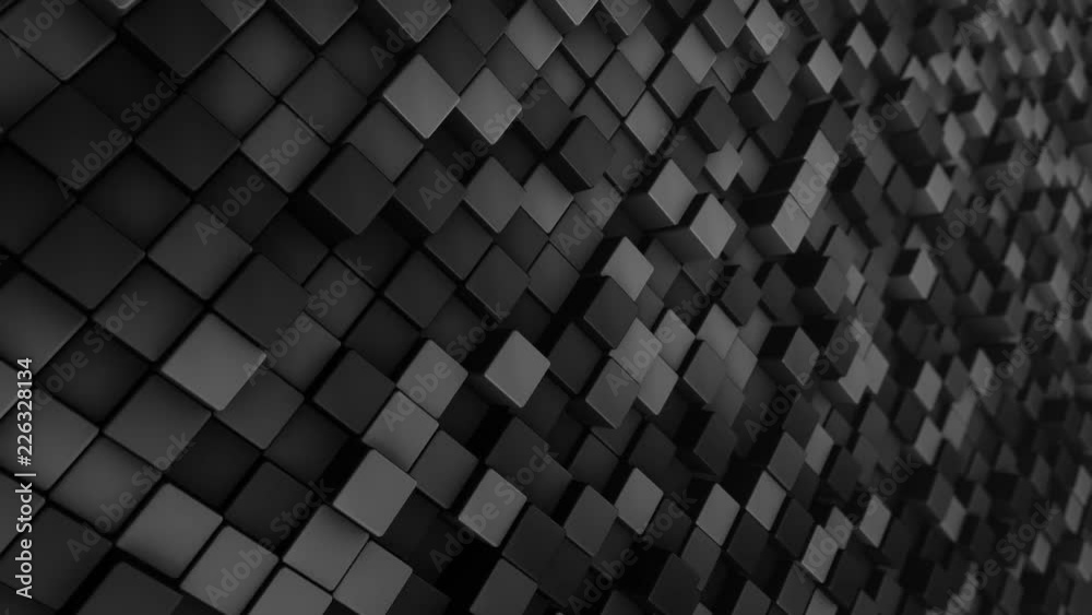 Abstract background with animation of wave mosaic of squares. Technological backdrop. Animation of seamless loop. Abstract background with animation of wave mosaic of squares. Technological backdrop. Animation of seamless loop.