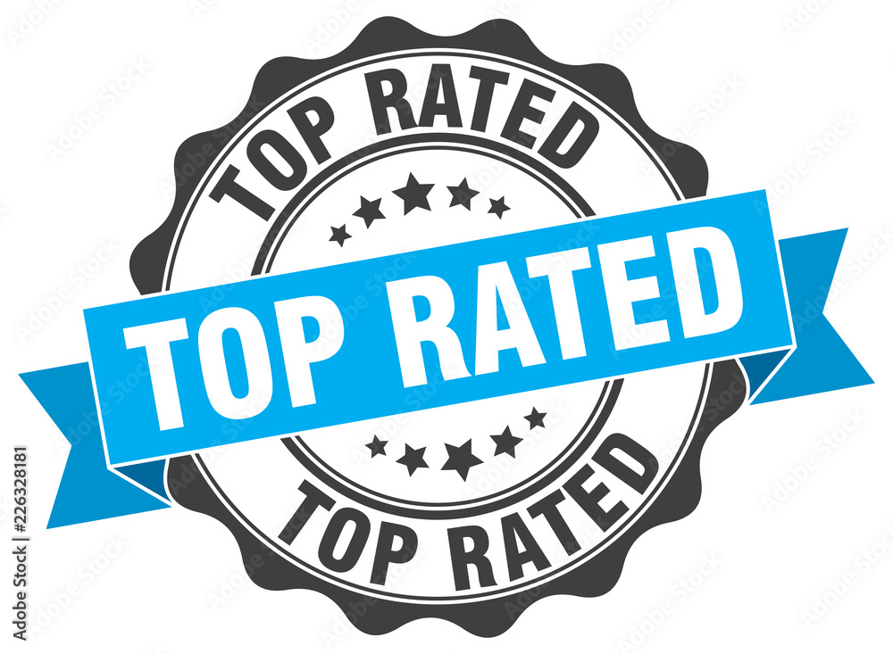 Fototapeta premium top rated stamp. sign. seal