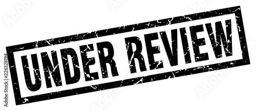 square grunge black under review stamp