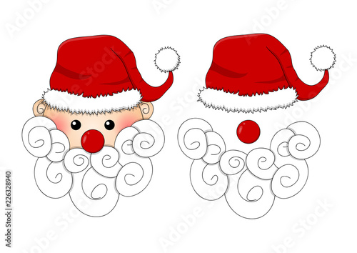 Santa Claus, Santa Hat, Red...