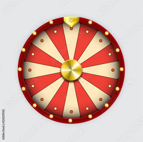 Wheel of fortune isolated Red on white Illustration Eps 10