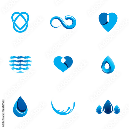 Sea wave splash vector logo...
