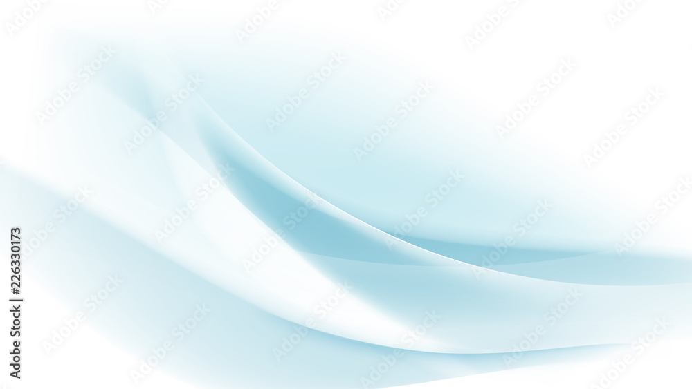 Abstract blue wavy with blurred light curved lines background - obrazy, fototapety, plakaty 