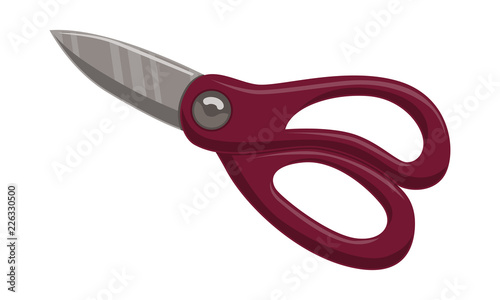 Scissor Template Vector Isolated Color