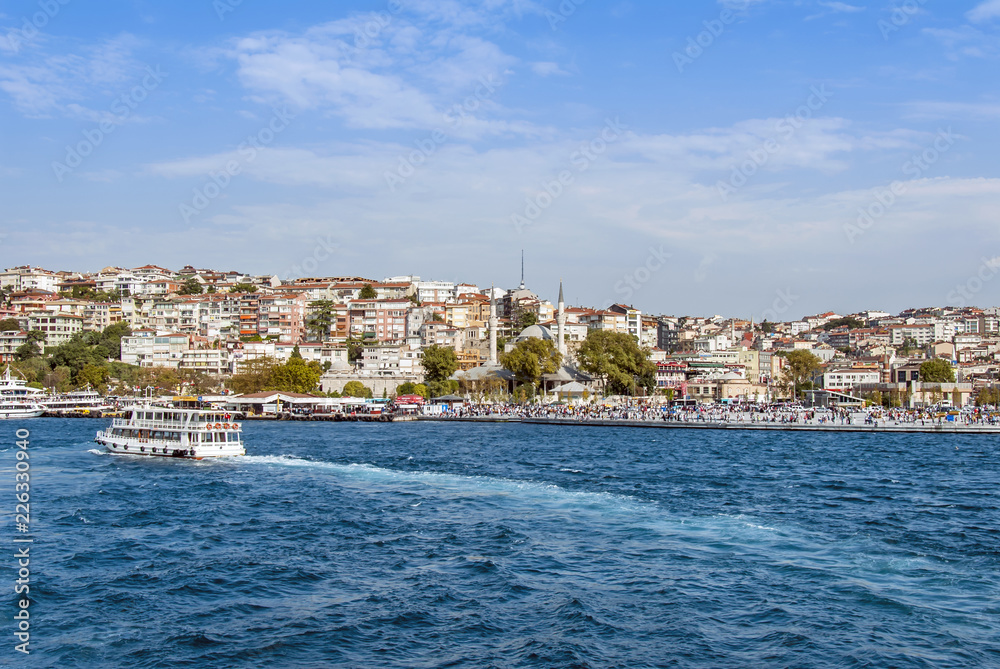 Istanbul, Turkey, 23 August 2018: Coast of uskudar