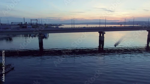 Wallpaper Mural Cars on the bridge at sunset Torontodigital.ca