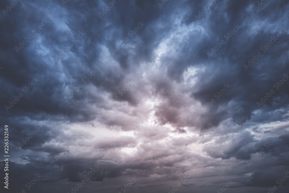 Dramatic clouds in late evening in summer Dramatic clouds in late evening in summer