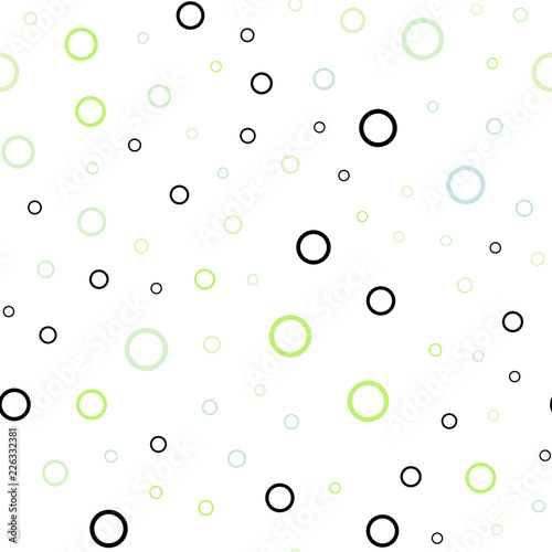 Light Blue  Green vector seamless background with bubbles.