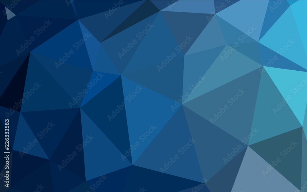 Obraz premium Dark BLUE vector low poly texture.