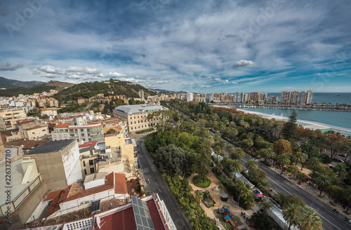 Cityscape aerial view of Malaga, Spain. © Mariana Ianovska
