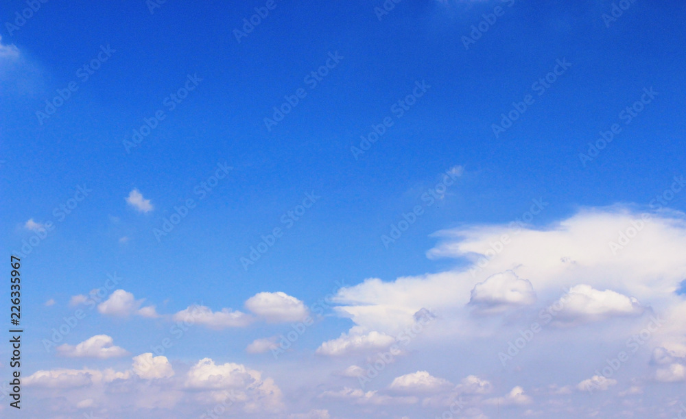 Light white cloud in blue sky background