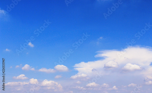 Light white cloud in blue sky background
